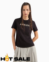 T-Shirt Women Black Armani Exchange Camiseta